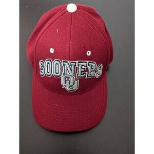 Oklahoma Sooners Hat Red Maroon Fitted Zephyr Z Hat 7 1/8